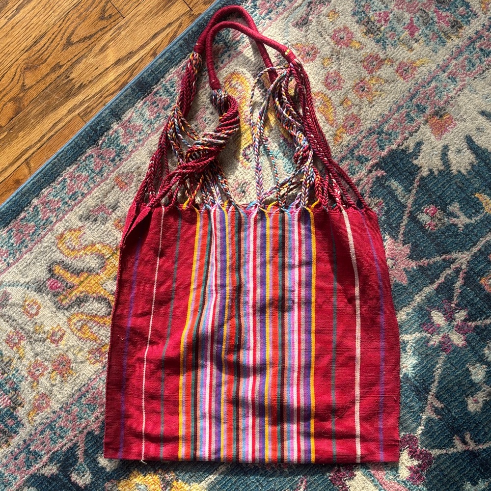 Multicolor Striped Tote Bag